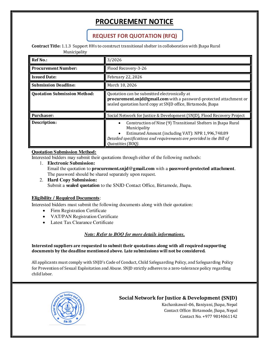 SNJD_RFQ_Procurement_Notice 3 final
