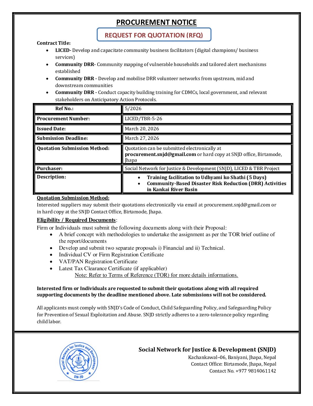 SNJD_RFQ_Procurement_Notice 5
